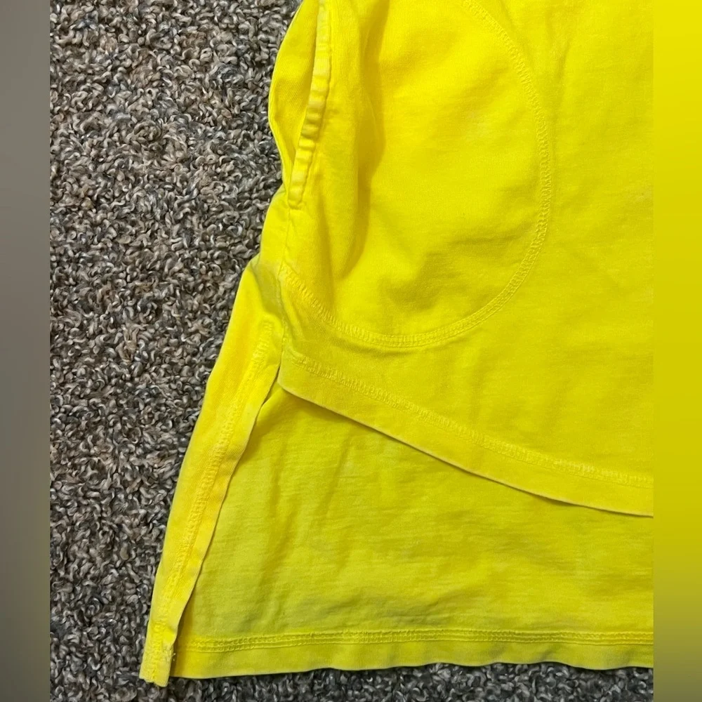 LOGO by Lori Goldstein Yellow 3/4 Sleeve‎ Tunic Top high low pockets size medium - Picture 6 of 11